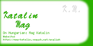 katalin mag business card